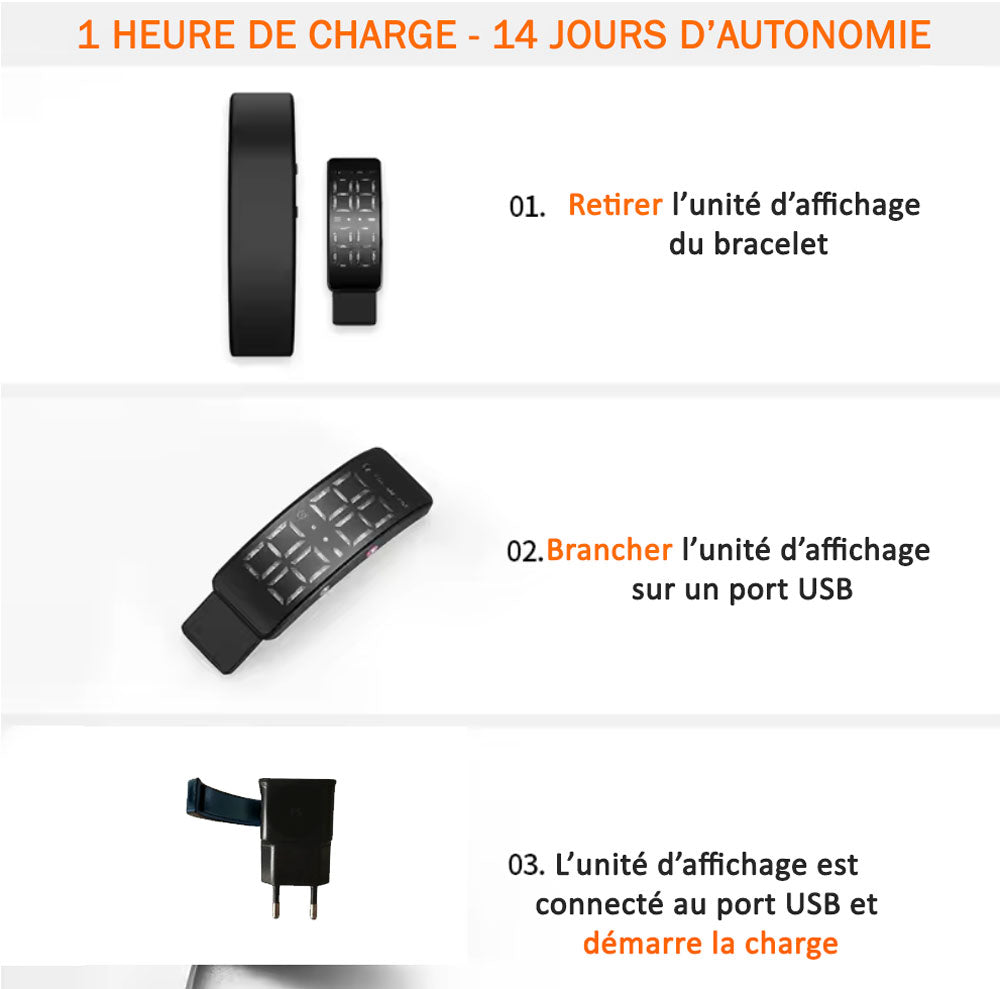 Bracelet Réveil Silencieux - T-Gear C34®