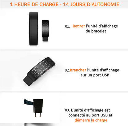 T-Gear C34 - Bracelet Connecté LED Étanche®